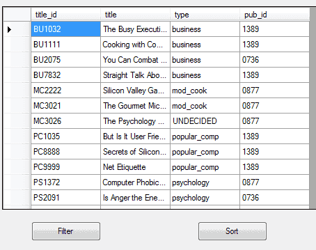 datgridview filter sort in c#