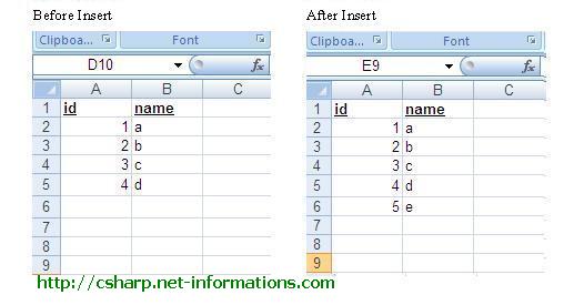 csharp-excel-insert-row-oledb